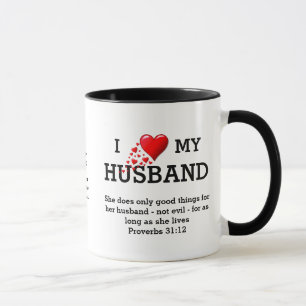 Mug J'ADORE MON MARI Personnalisé   chrétien   Valenti