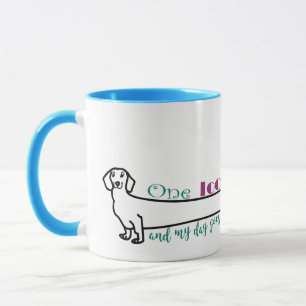 Mug J'adore Mon Teckel Wiener Dog Drôle Mignon Bleu