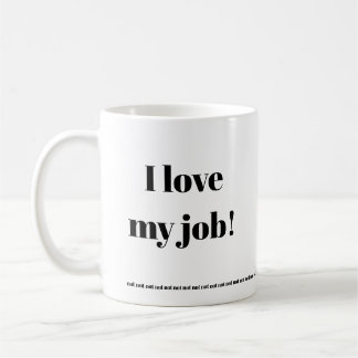 Mug J'adore mon travail...NON ! Musique drôle