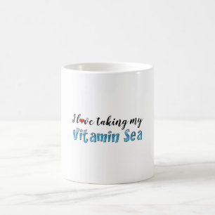 Mug J'adore prendre ma vitamine Mer Maigre Typographie