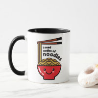 "J'ai besoin de nouilles" Kawaii Ramen Bowl & Chop