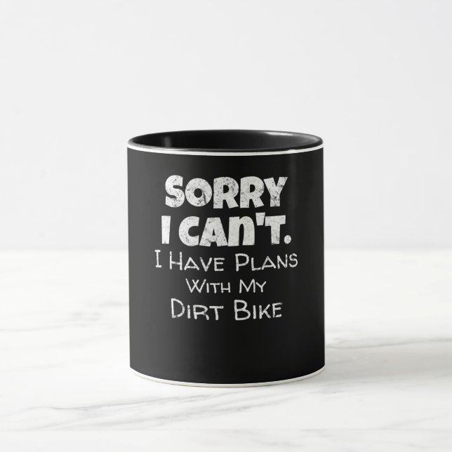 Mug J'Ai Des Plans Avec Mon Dirt Vélo Cadeau (Centre)