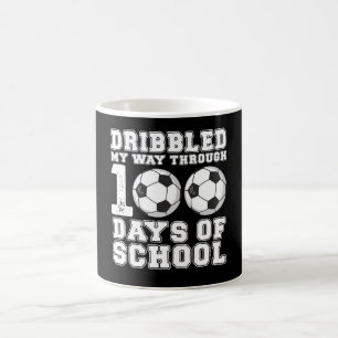 Mug J'ai dribblé mon chemin à travers 100 jours de soc