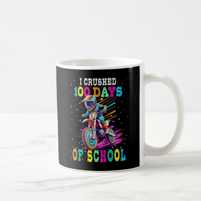 Mug J'ai écrasé 100 jours d'école Motocross (Droite)