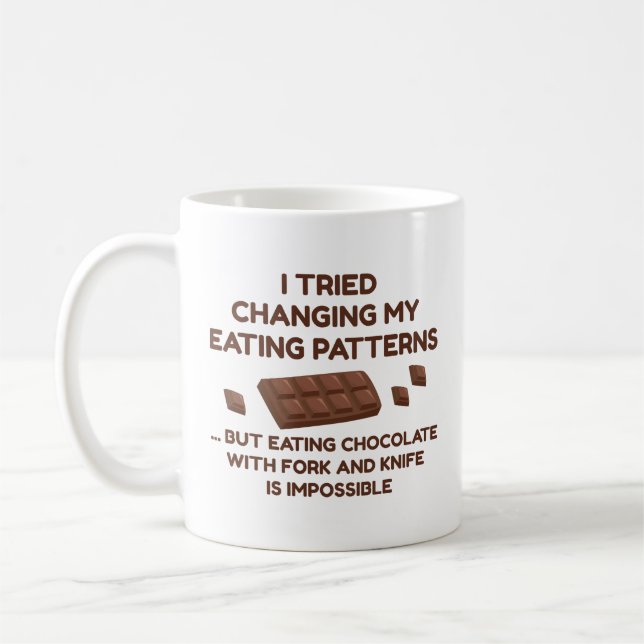 Mug J'Ai Essayé De Changer Mes Motifs De Manger (Gauche)