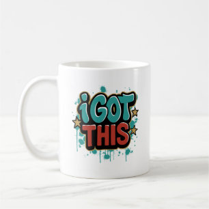 Mug J'AI EU CE Style Graffiti Typographie Motivationne