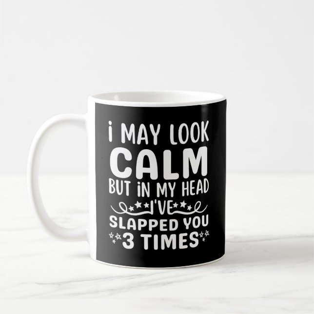 Mug J'ai l'air calme mais dans ma tête (Gauche)