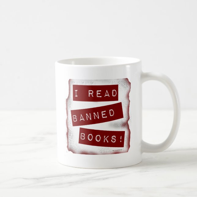 Mug J'Ai Lu Livres Interdits Bookworm Motto Fun (Droite)