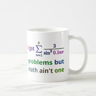 Mug J'ai obtenu 99 problèmes mais les maths ne sont