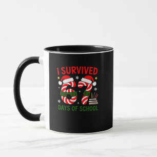 Mug J'ai survécu 67 jours de Noël à l'école 100 jours
