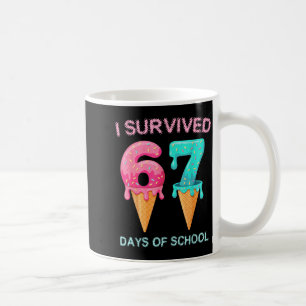 Mug J'ai survécu 67 jours d'école Prof de maths mignon