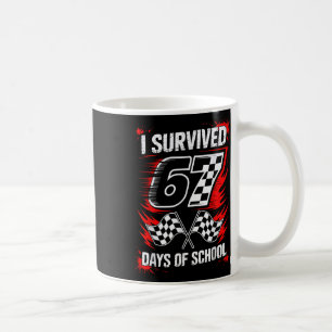 Mug J'ai survécu 67 jours d'école Six Seven Meme Racin