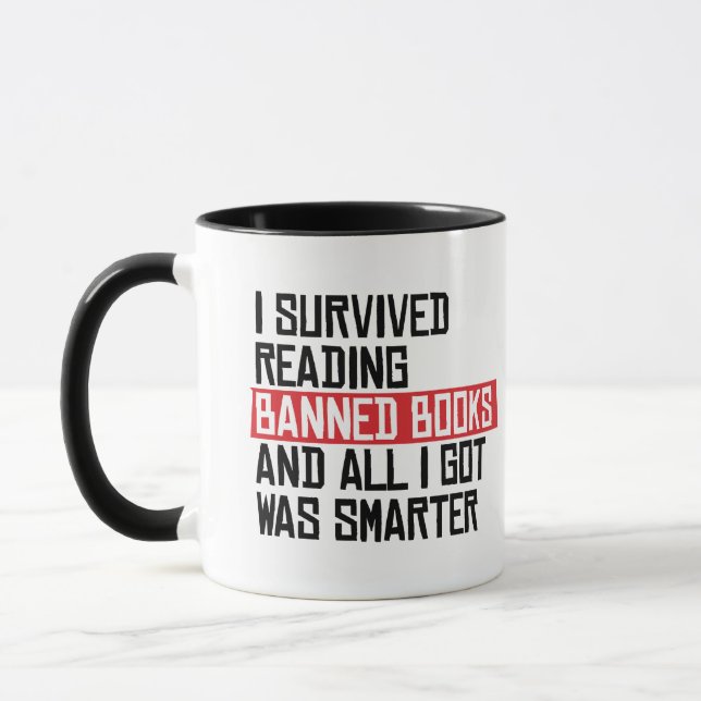 Mug J'ai survécu à la lecture de livres interdits (Gauche)