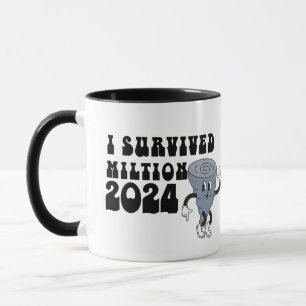 Mug J'ai survécu à l'ouragan Milton Style Rétro 2024