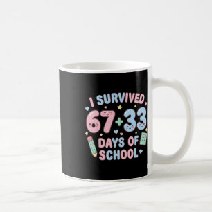 Mug J'ai survécu aux 100 jours d'école Prof de maths E