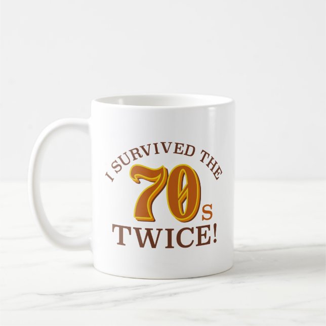 Mug J'Ai Survécu Deux Fois Au les années 70 (Gauche)