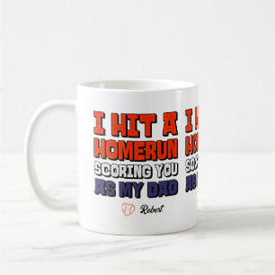 Mug J'Ai Touché Un Fête des pères Personnalisé Homerun
