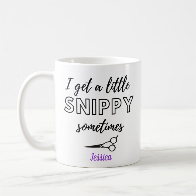 Mug J'Ai Un Petit Grognon Parfois Coiffeuse (Gauche)