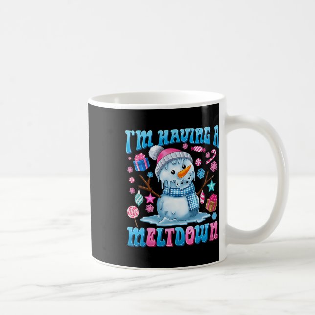 Mug J'ai une fonte drôle de neige Snowman Noël Holi (Droite)