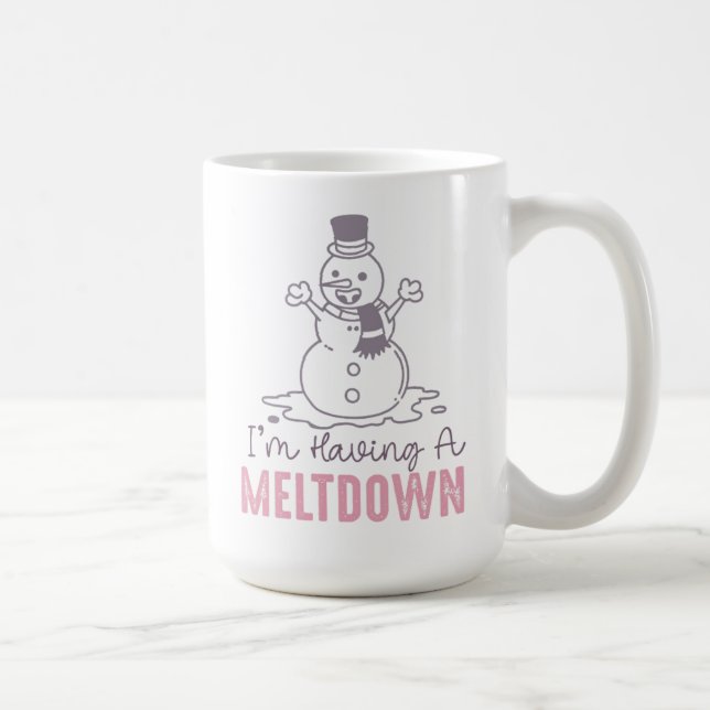 Mug J'ai une fonte - Drôle Snowman Design (Droite)