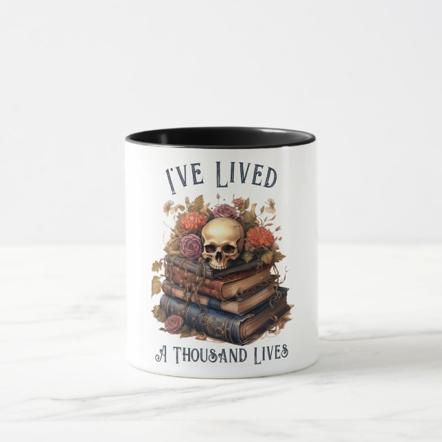 Mug J'Ai Vécu Mille Vies, Louveur De Livre (Centre)