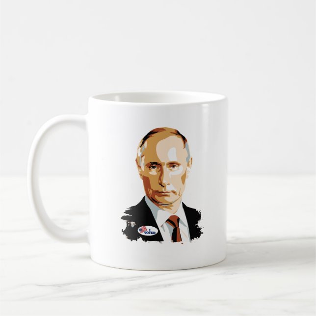 Mug J'ai voté Vladimir Poutine avec les Etats-Unis que (Gauche)