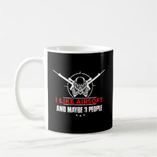 Mug J'Aime Airsoft Et Peut-Être 3 Personnes Drôle Airs