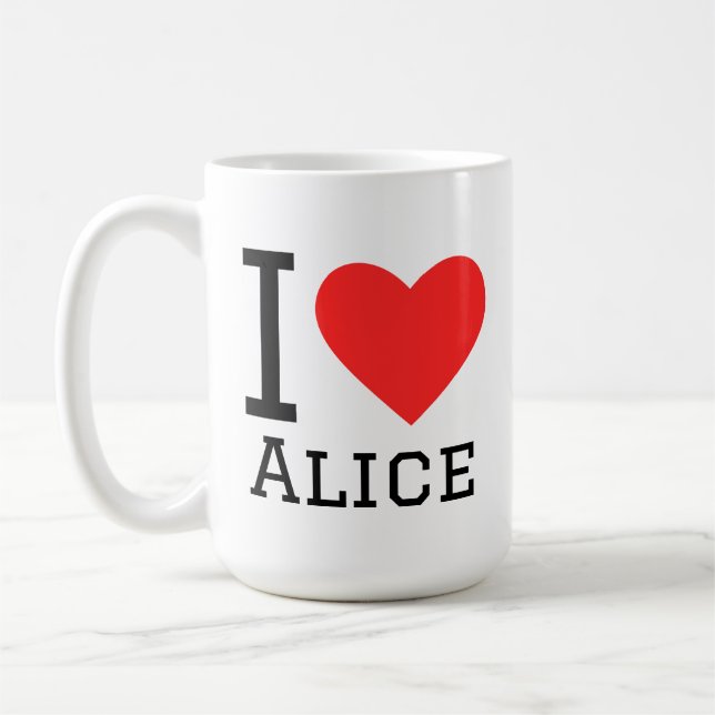 Mug J'aime alice (Gauche)