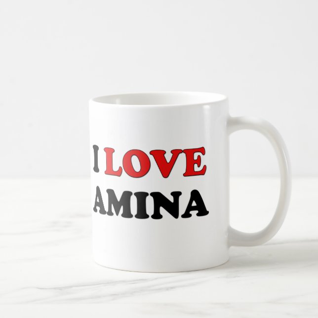 Mug J'aime Amina (Droite)