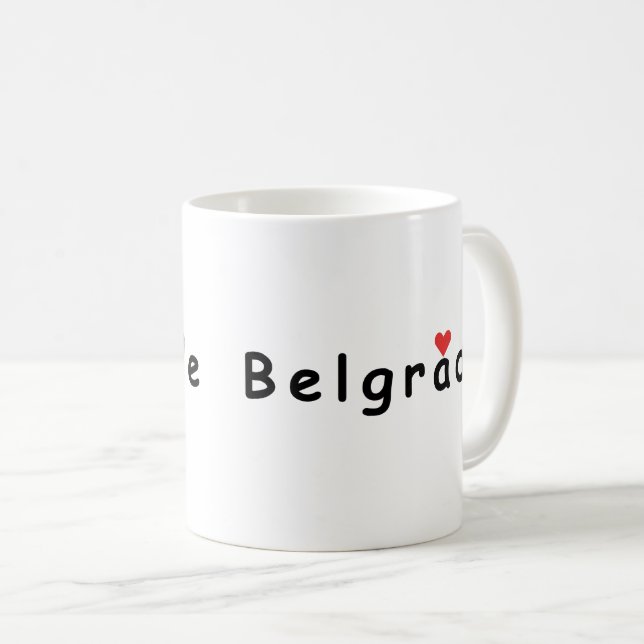Mug J'aime Belgrade (Devant droit)