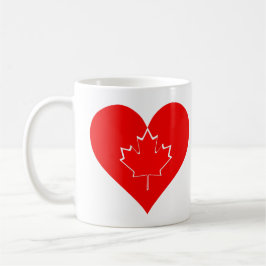 Mug J'aime Canada Patriotic Heart Maple leaf
