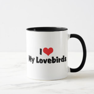 Mug J'aime cœur Mes Inséparables - Amateur d'oiseaux