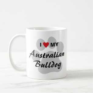Mug J'aime (coeur) mon bouledogue australien