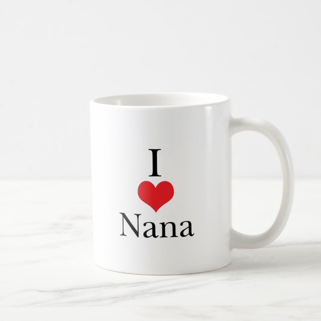 Mug J'aime (coeur) Nana (Droite)