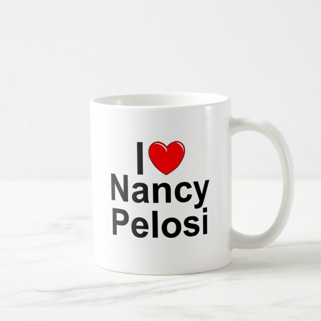 Mug J'aime (coeur) Nancy Pelosi (Droite)