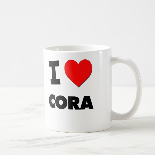 Mug J'aime Cora (Droite)