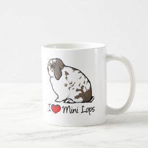 Mug J'aime de mini lapins de Lop