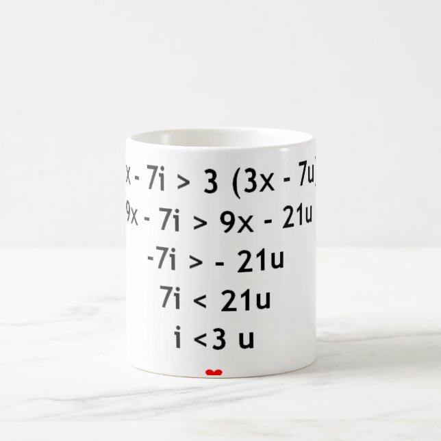 Mug J'aime des mathématiques ! ! (Centre)