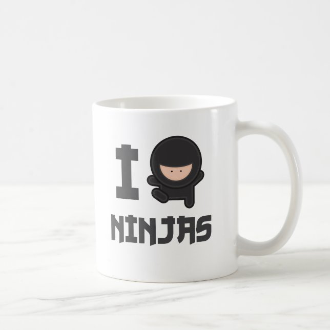 Mug J'aime des ninjas (Droite)