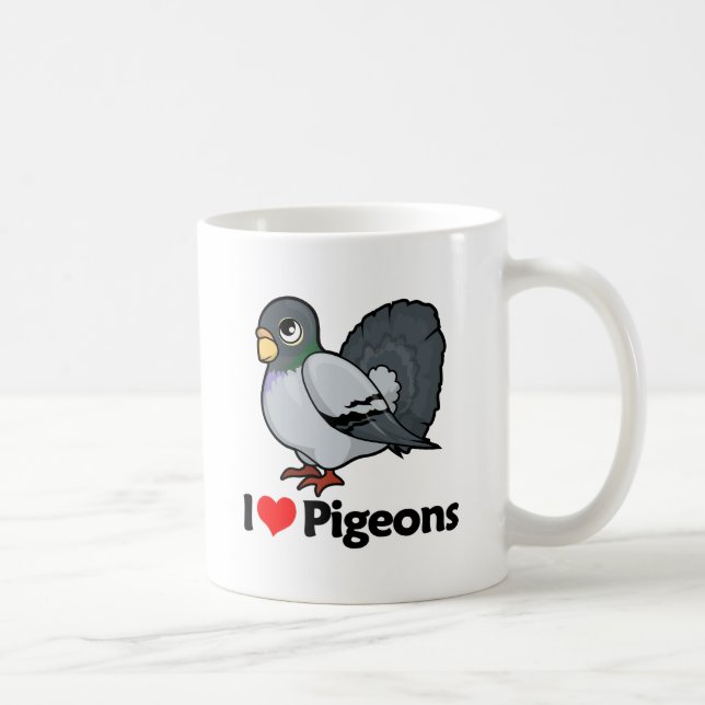 Mug J'aime des pigeons (Droite)