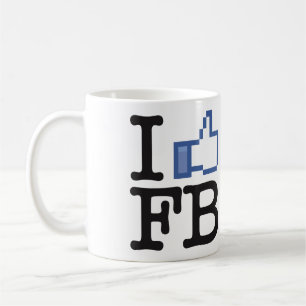 Mug J'aime des pouces de FB Facebook vers le haut de