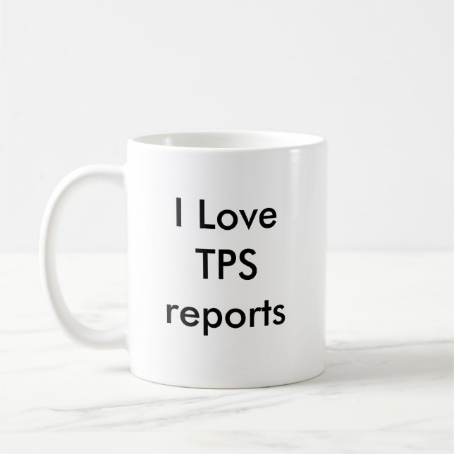 Mug J'aime des rapports de TPS (Gauche)