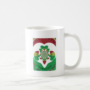 Mug J'aime Éthiopie Lovely Hearts Flag Couleurs nation
