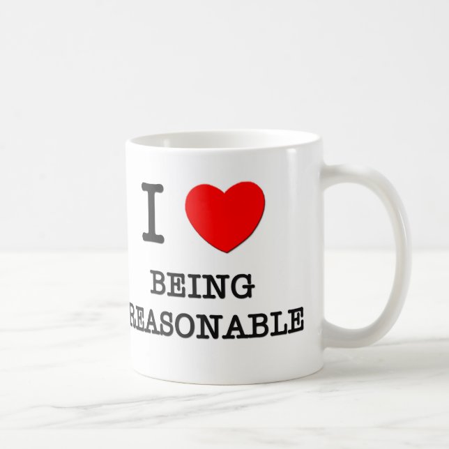 Mug J'aime être raisonnable (Droite)