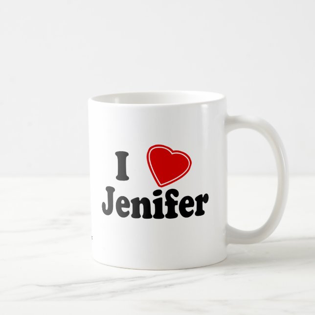 Mug J'aime Jenifer (Droite)