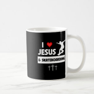 Mug J'aime Jésus et le skateboard Astuces de skater
