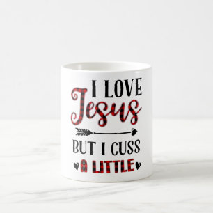Mug J'Aime Jésus Mais Je Cusse Un Peu