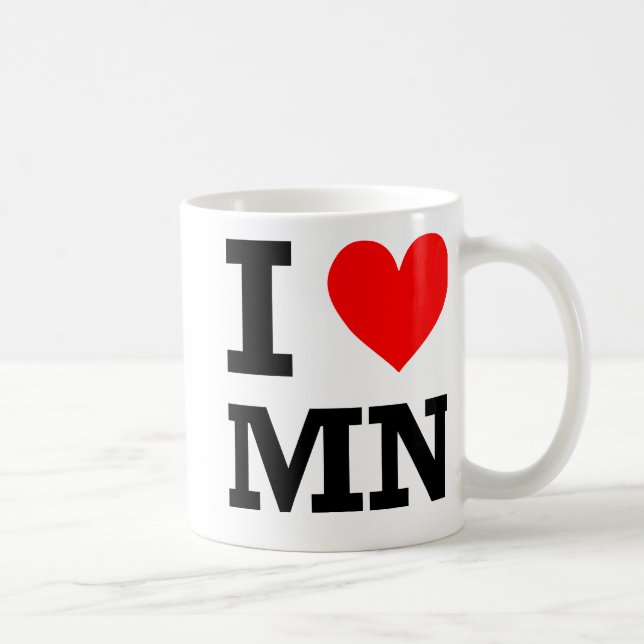Mug J'aime la conception du Minnesota (Droite)