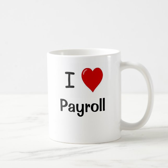 Mug J'aime la feuille de paie - feuille de paie de (Droite)
