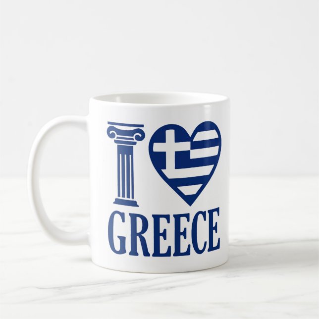 Mug J'aime la Grèce (Gauche)